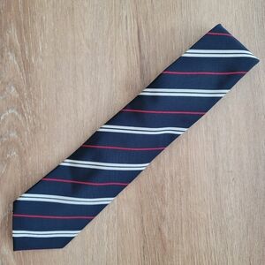 Atkinsons Irish Poplin Tie 3.25 HRH Seal Classic Striped